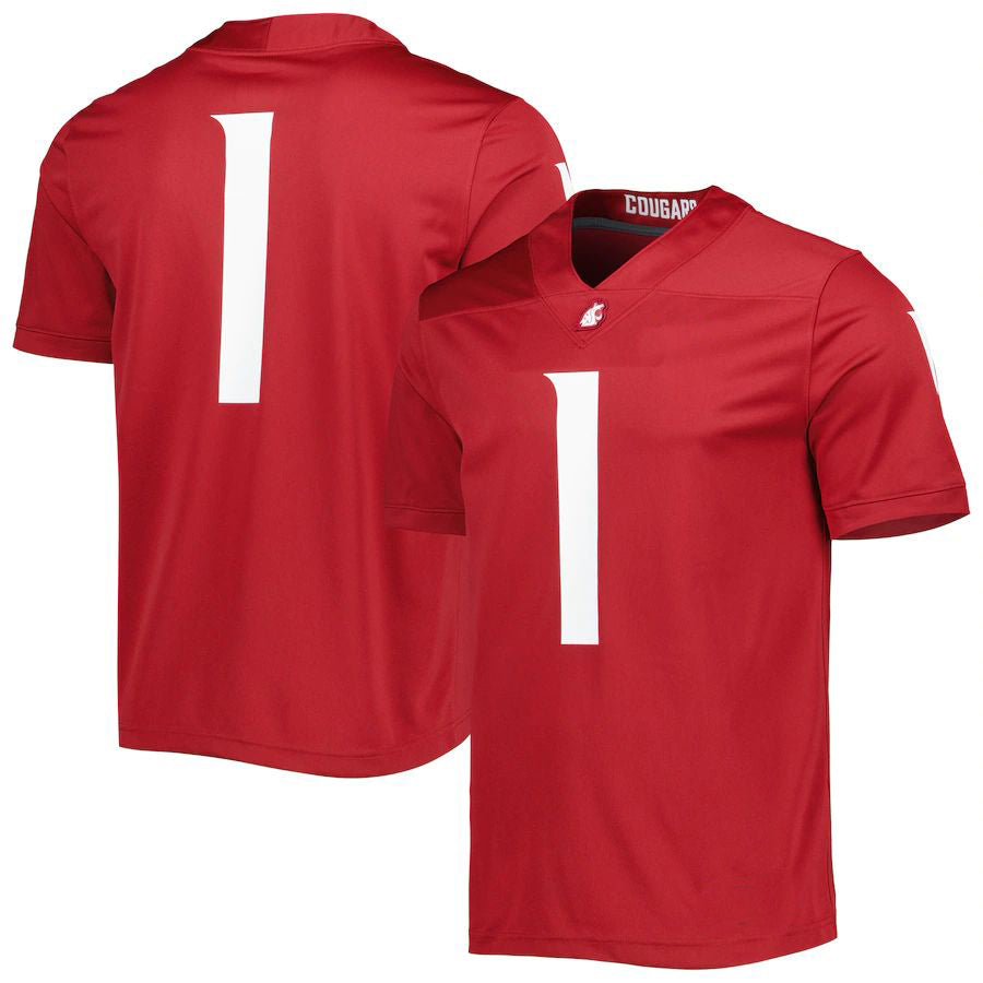 Custom #1 Crimson Football Shirt Top