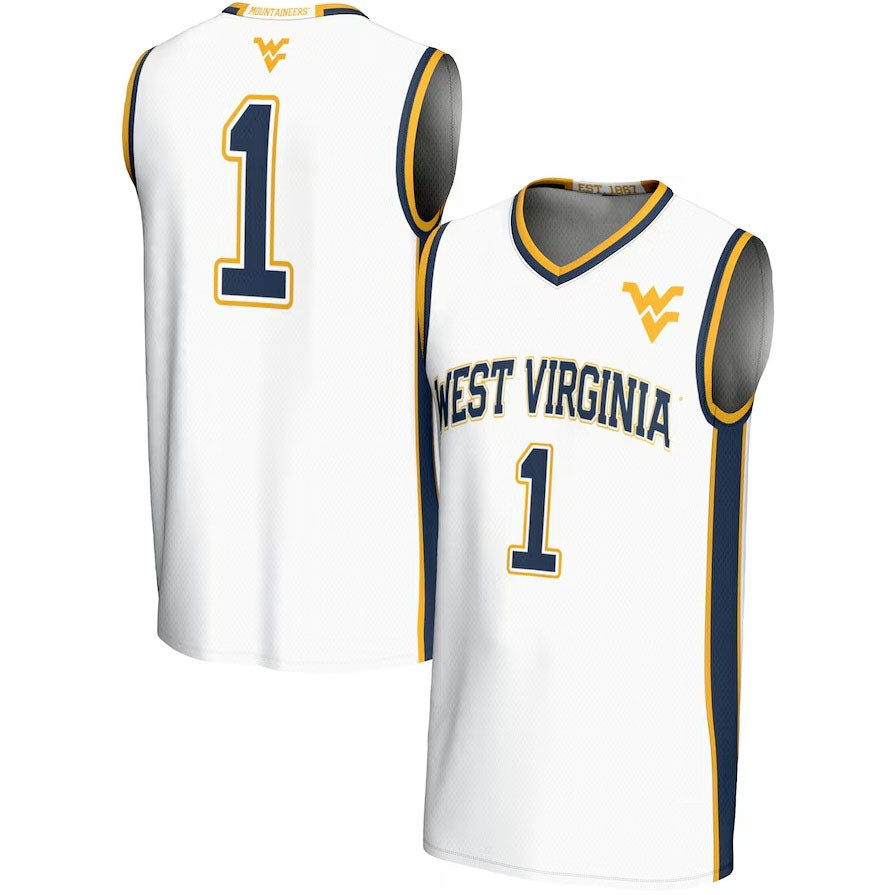 Custom #1 White Basketball Shirt Top