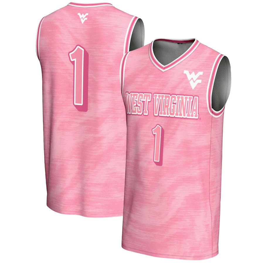 Custom #1 Pink Basketball Shirt Top