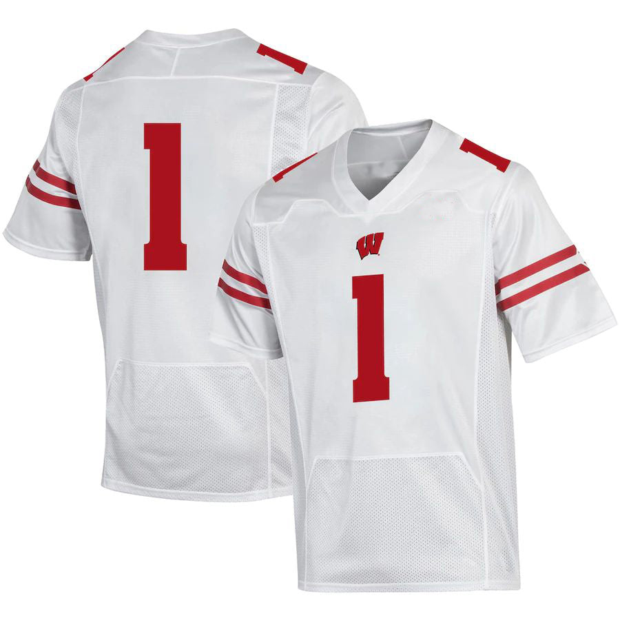 Custom #1 White Football Shirt Top
