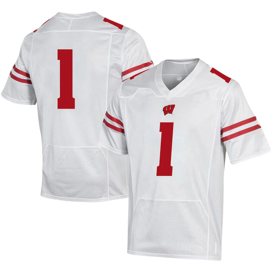 Custom #1 White Football Shirt Top