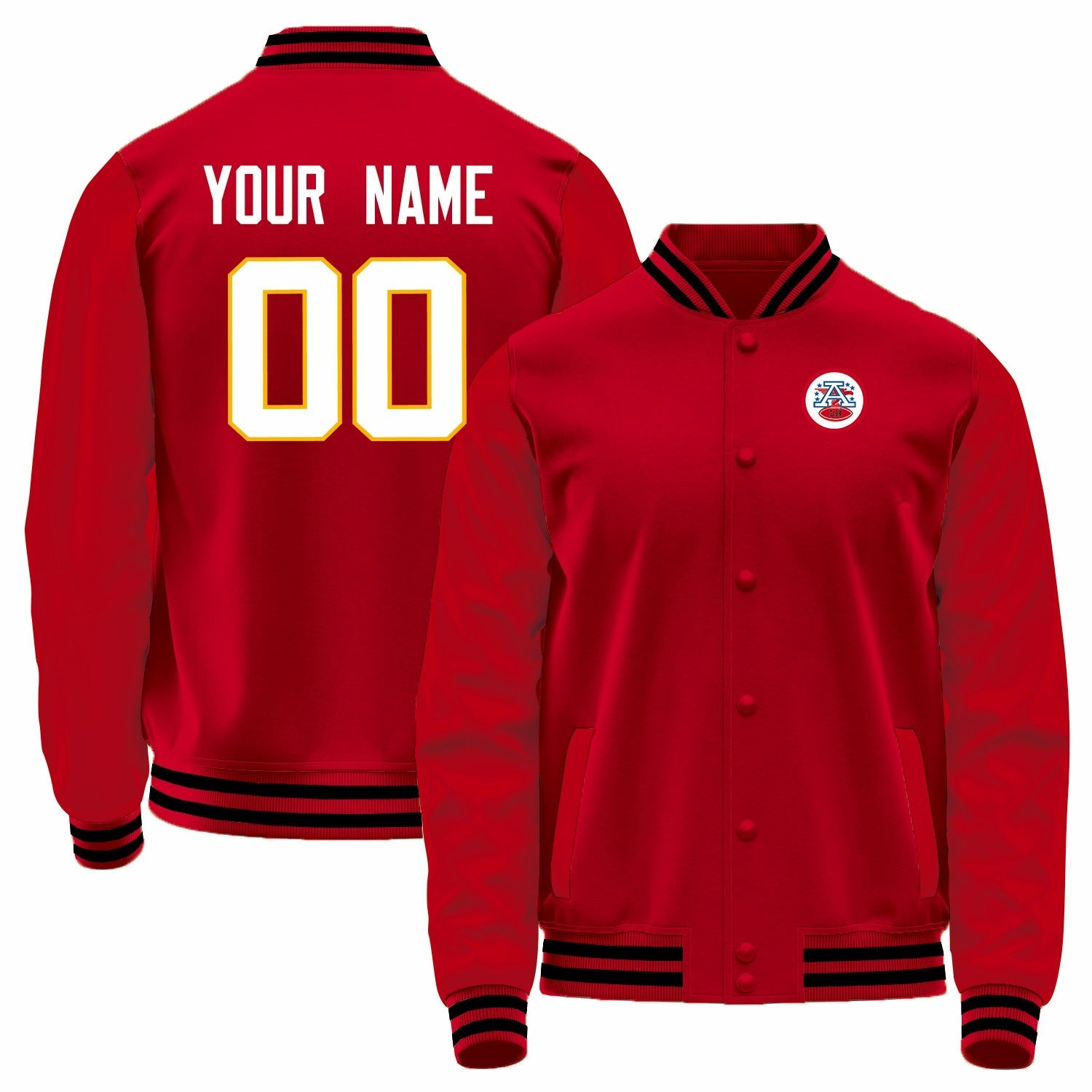 Custom Red KC Football Shirt Top