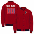 Custom Red HOU Football Shirt Top