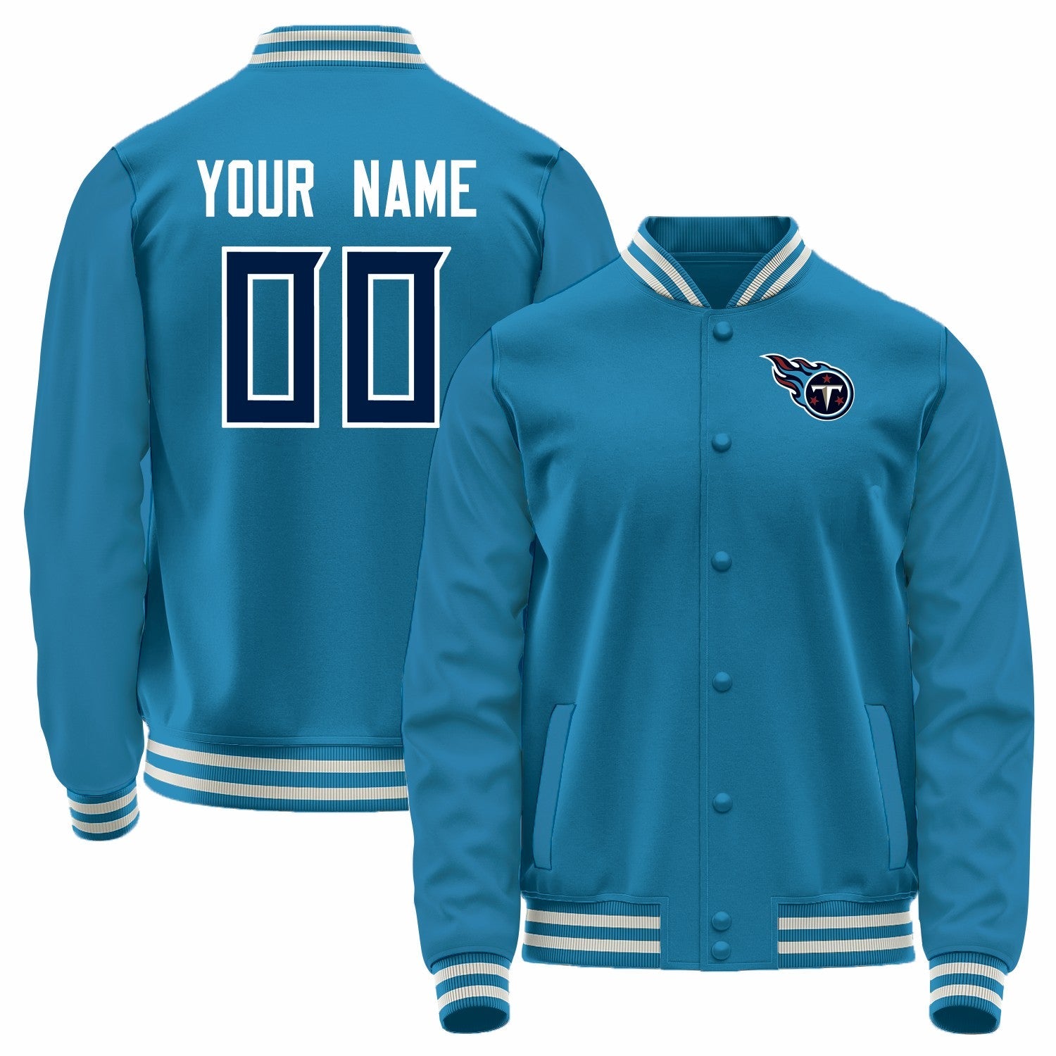 Custom Blue TEN Football Shirt Top