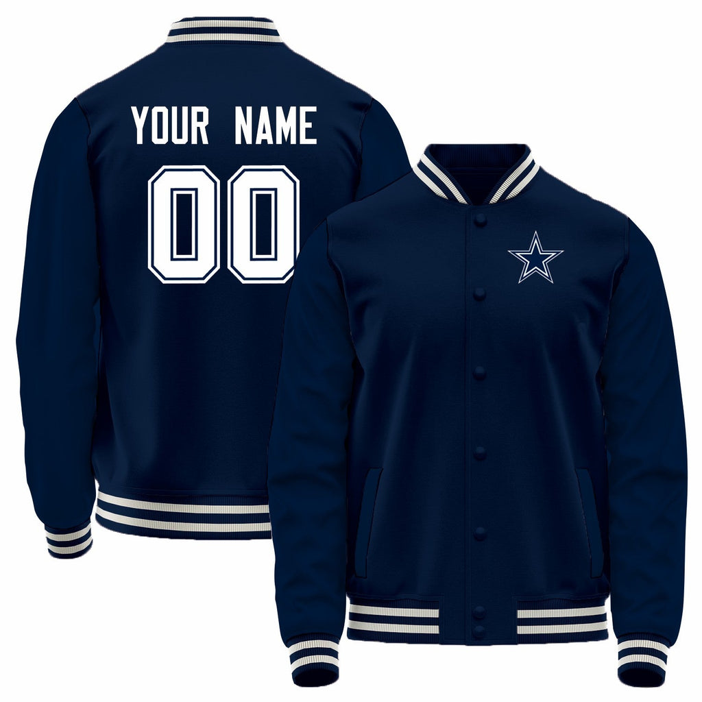 Custom Navy DAL Football Shirt Top