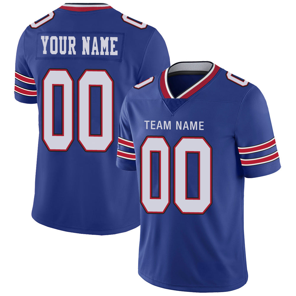 Custom Blue BUF Football Shirt Top