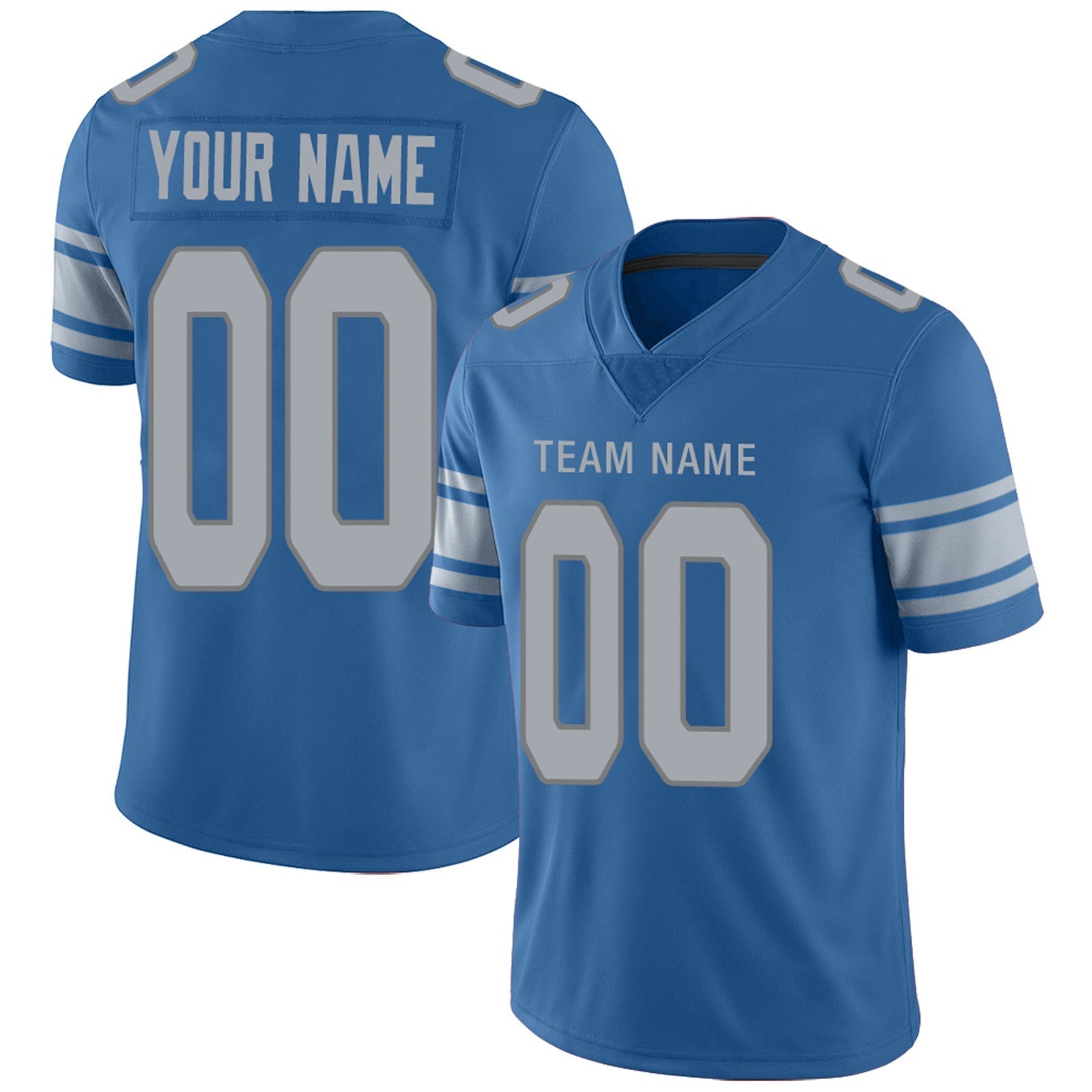 Custom Blue DET Football Shirt Top