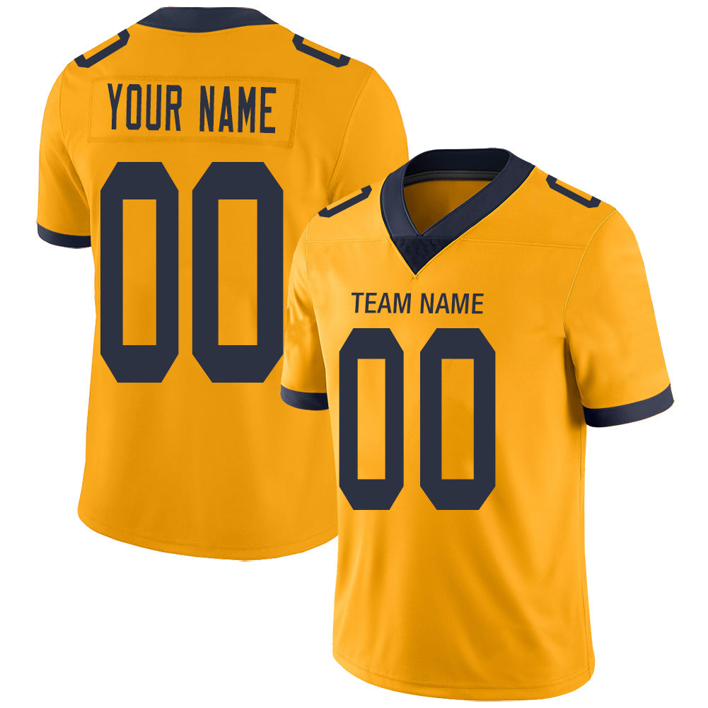 Custom Gold LAC Football Shirt Top