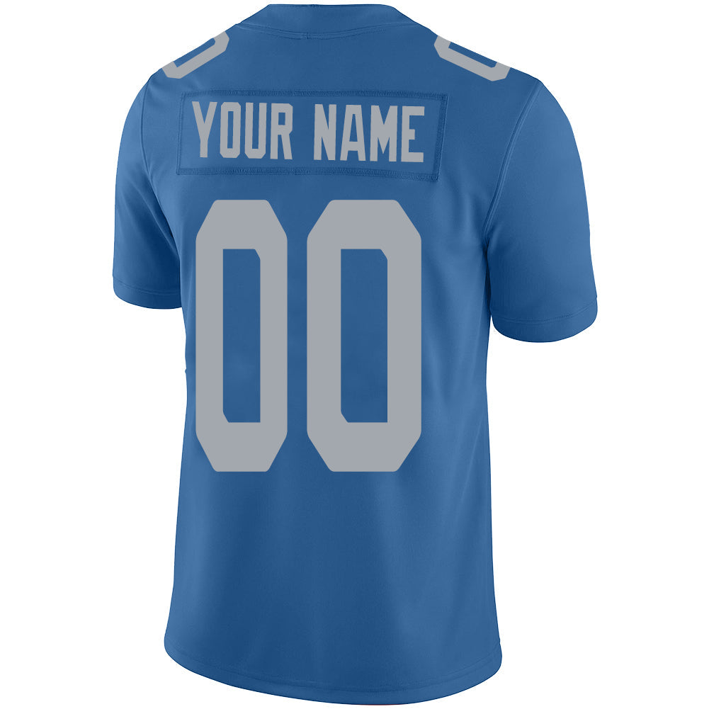 Custom Blue DET Football Shirt Top