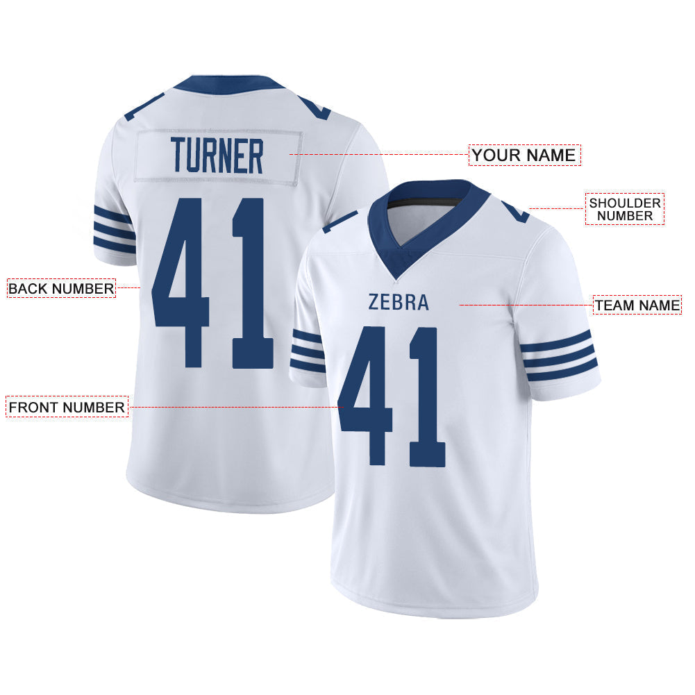 Custom White IND Football Shirt Top