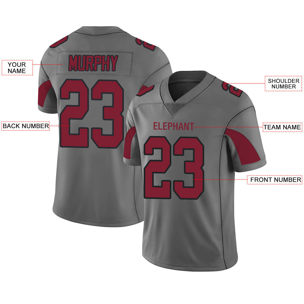 Custom Grey Football Shirt Top