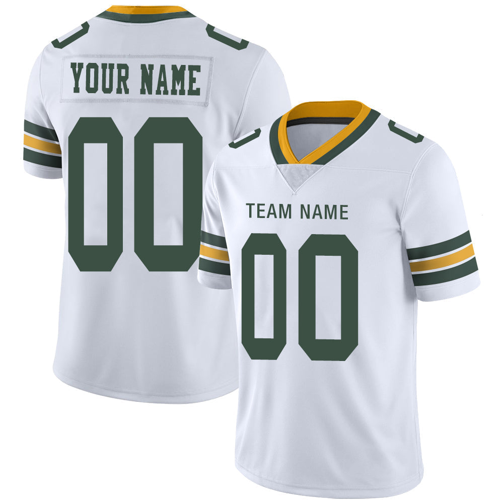 Custom White GB Football Shirt Top