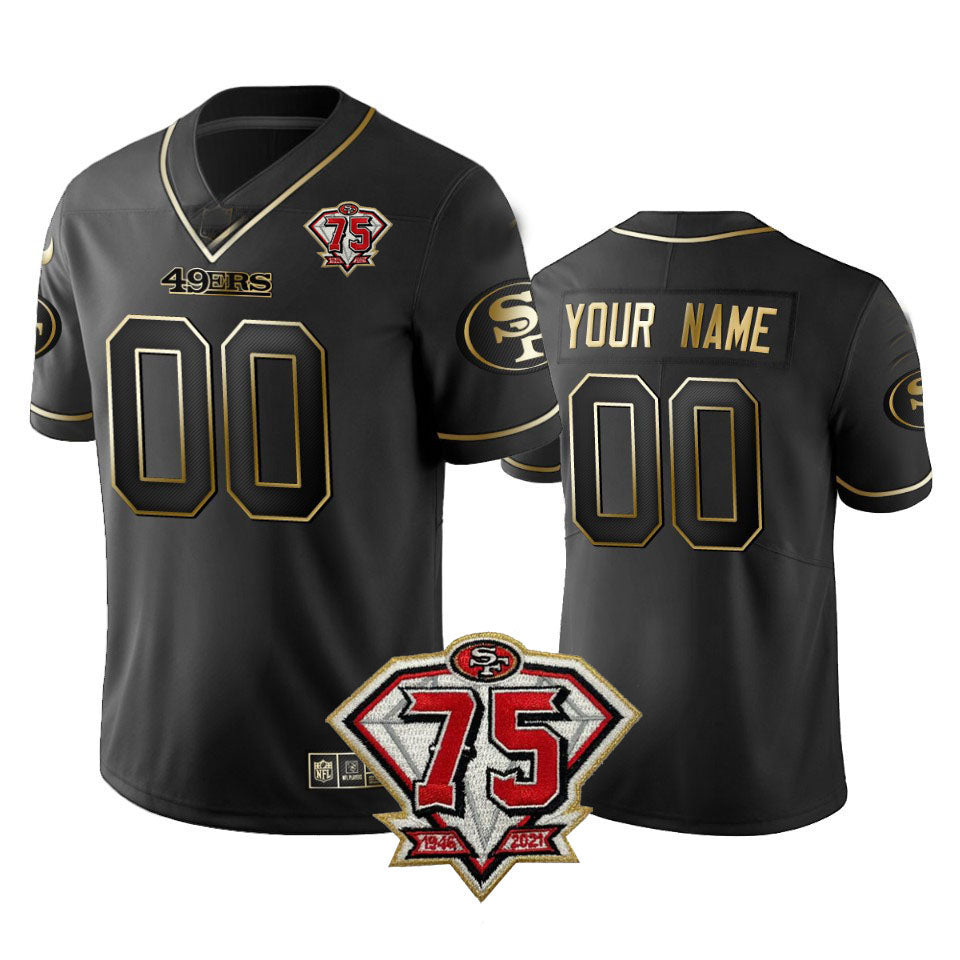 Custom Black SF Football Shirt Top