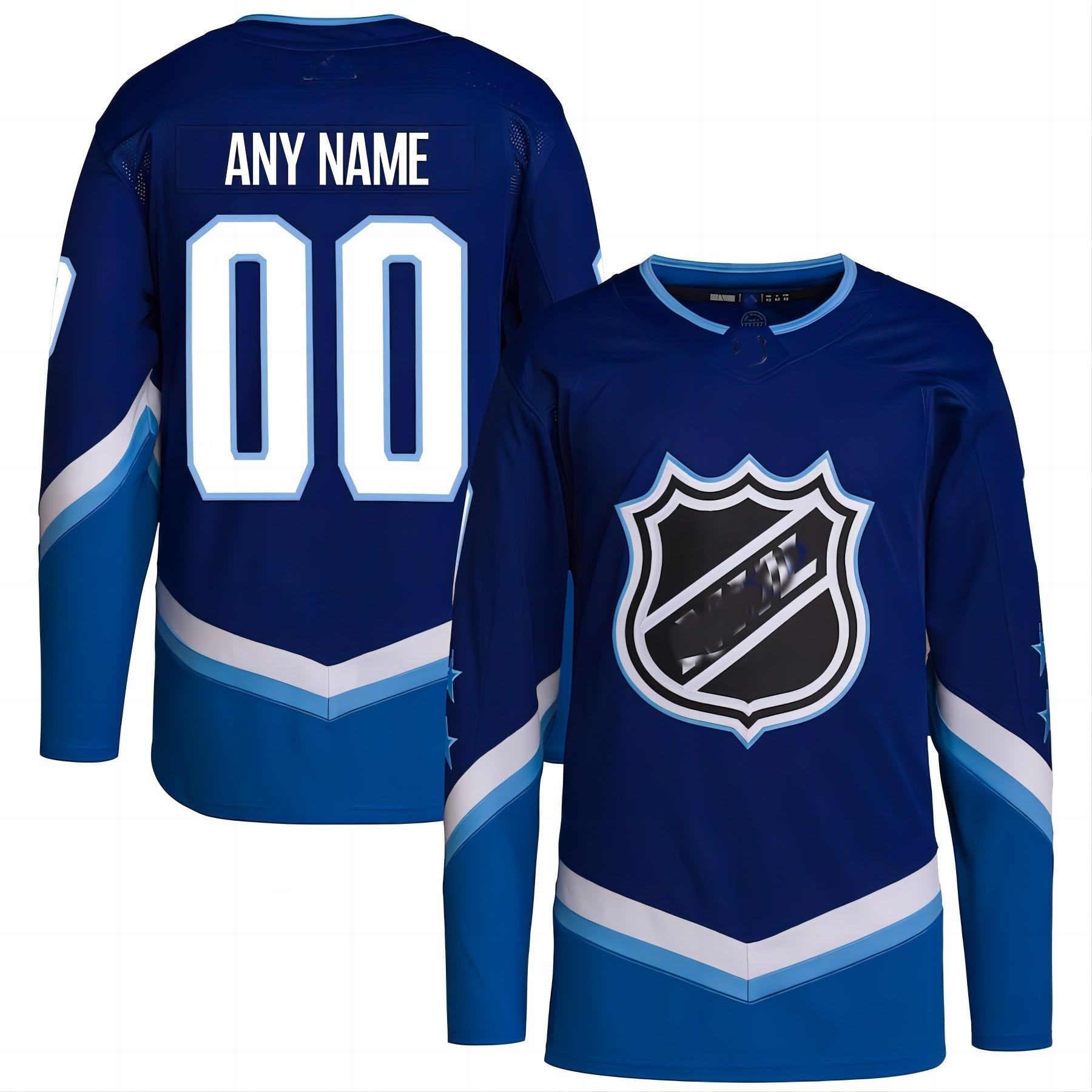 Custom Blue 2022 Hockey Shirt Top