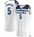 Custom #5 White MIN Basketball Shirt Top