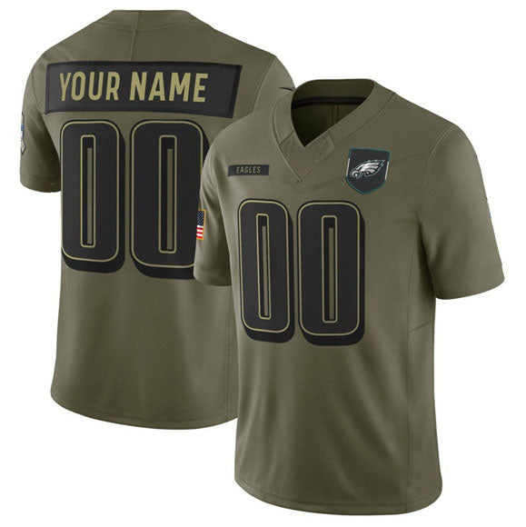 Custom Olive 2025 PHI Football Shirt Top