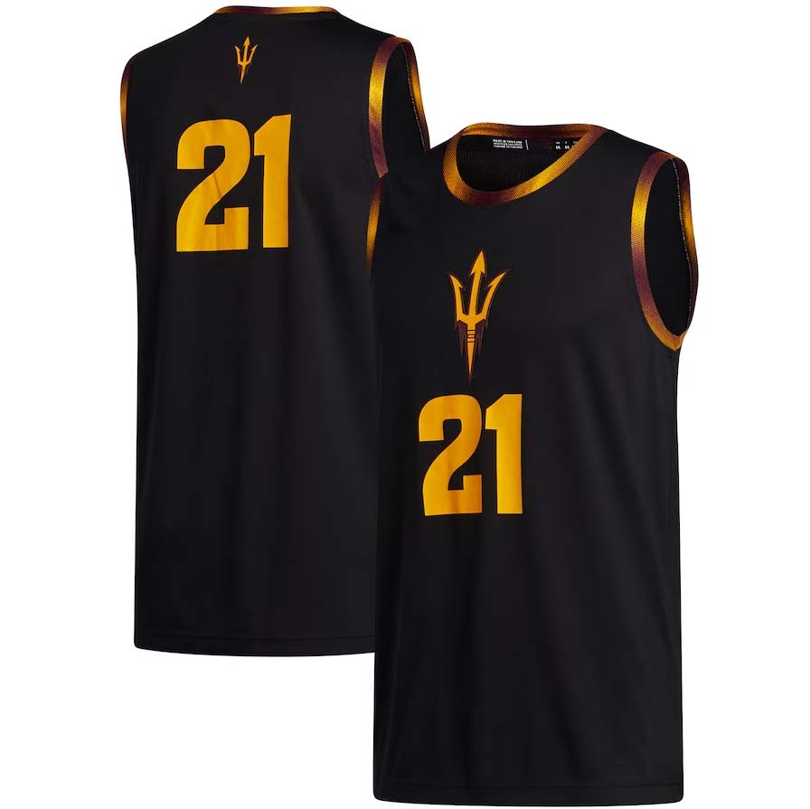 Custom #21 Black College Shirt Top