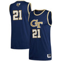 Custom #21 Yellow Basketball Shirt Top