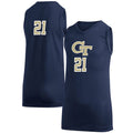 Custom #21 Yellow Basketball Shirt Top