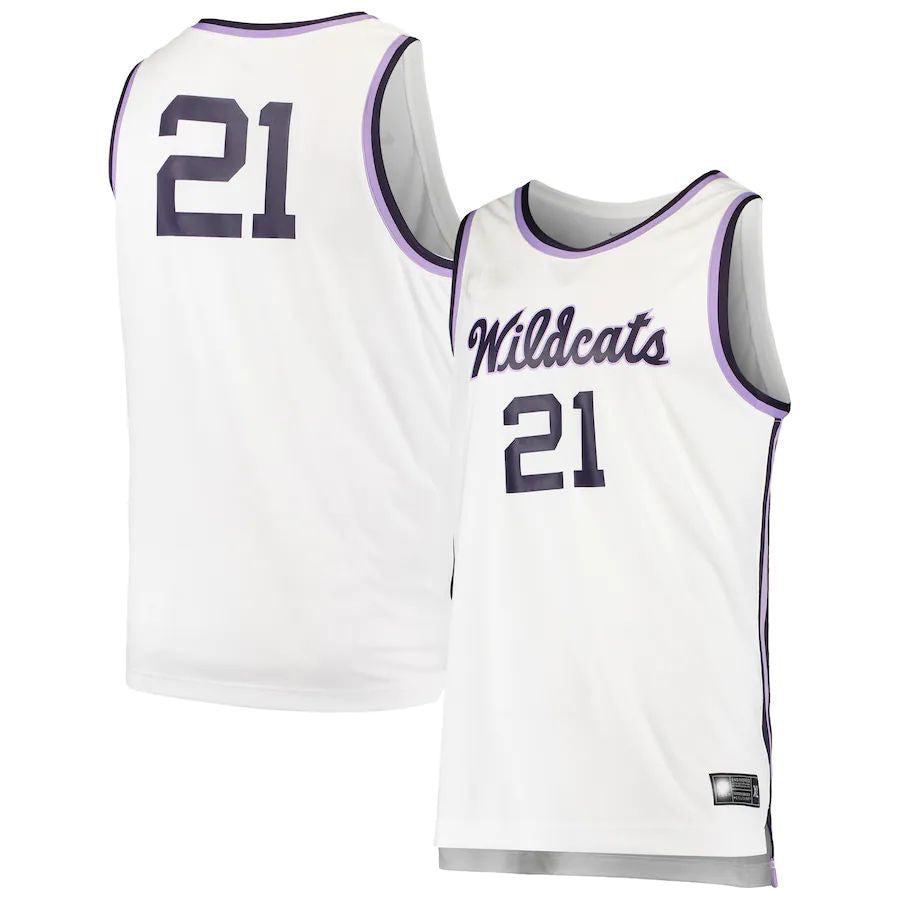 Custom #21 White Basketball Shirt Top