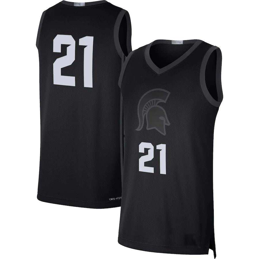 Custom #21 Black Basketball Shirt Top