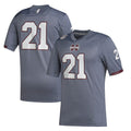 Custom #21 Gray Football Shirt Top