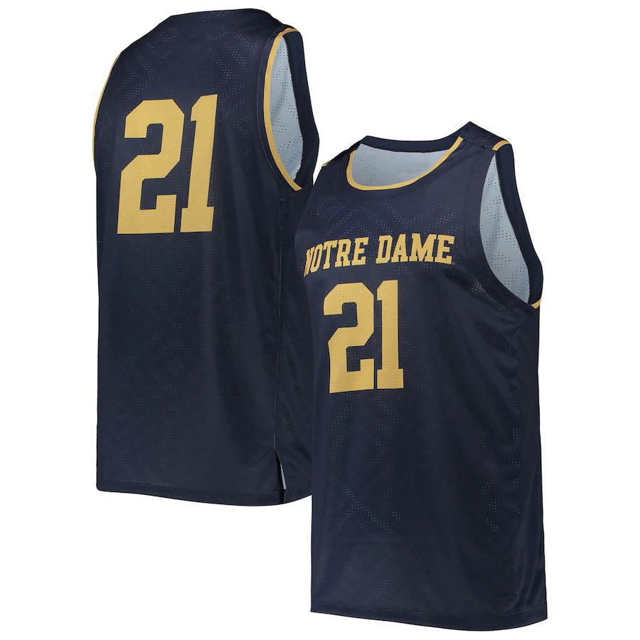 Custom #21 Navy Basketball Shirt Top