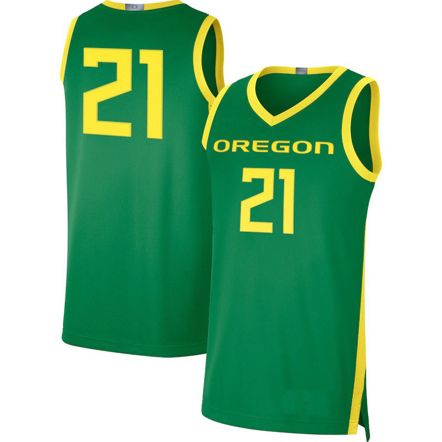 Custom #21 Green Basketball Shirt Top