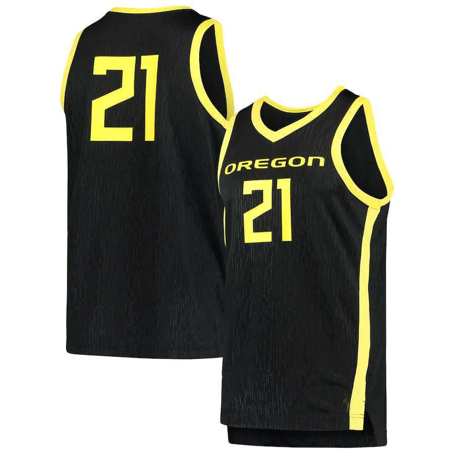 Custom #21 Black Basketball Shirt Top