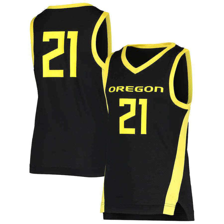 Custom #21 Black Basketball Shirt Top