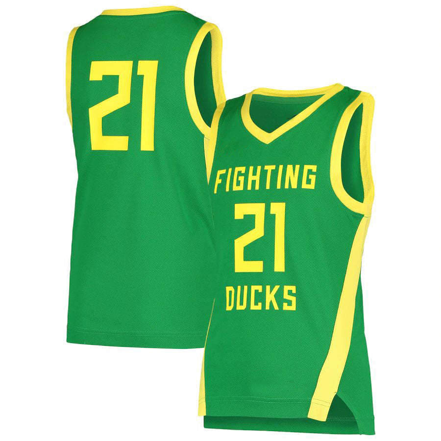 Custom #21 Green Basketball Shirt Top