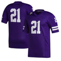 Custom #21 Purple College Shirt Top