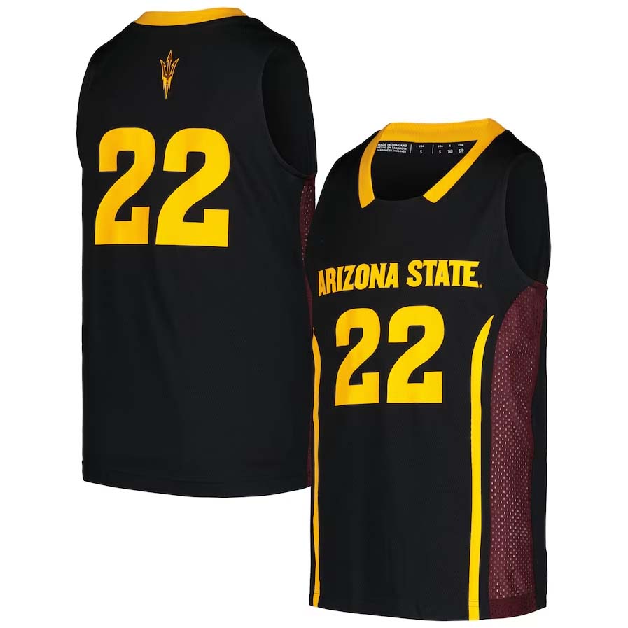 Custom #22 Black College Shirt Top
