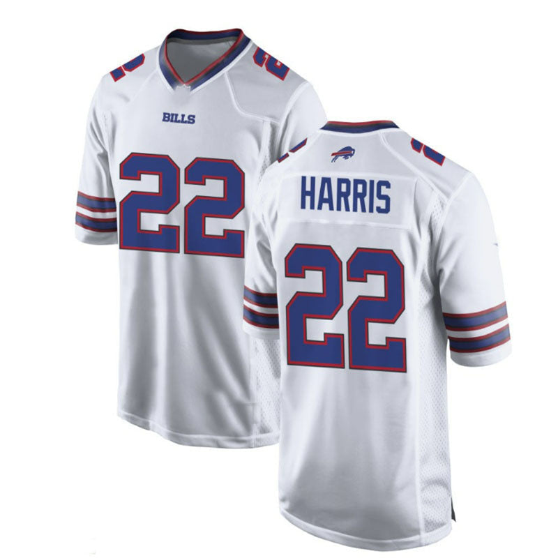 Custom #22 White BUF Football Shirt Top