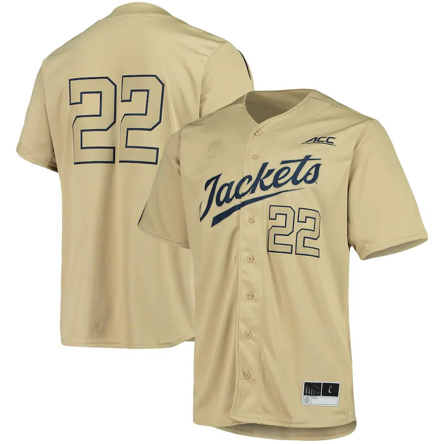 Custom #22 Yellow Baseball Shirt Top