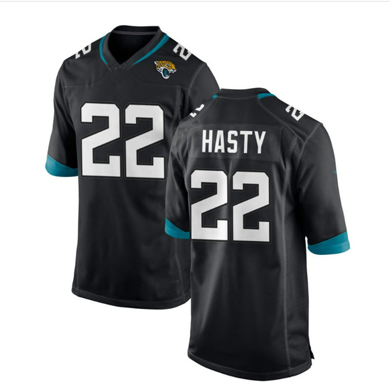 Custom #22 Black JAX Football Shirt Top