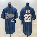 Custom #22 Blue LAD Baseball Shirt Top