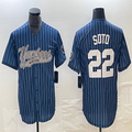 Custom #22 Blue LAD Baseball Shirt Top