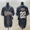 Custom #22 Grey LAD Baseball Shirt Top