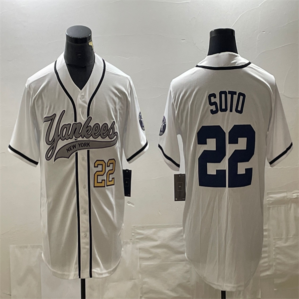 Custom #22 White LAD Baseball Shirt Top