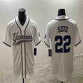 Custom #22 White LAD Baseball Shirt Top