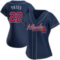 Custom #22 Navy ATL Baseball Shirt Top