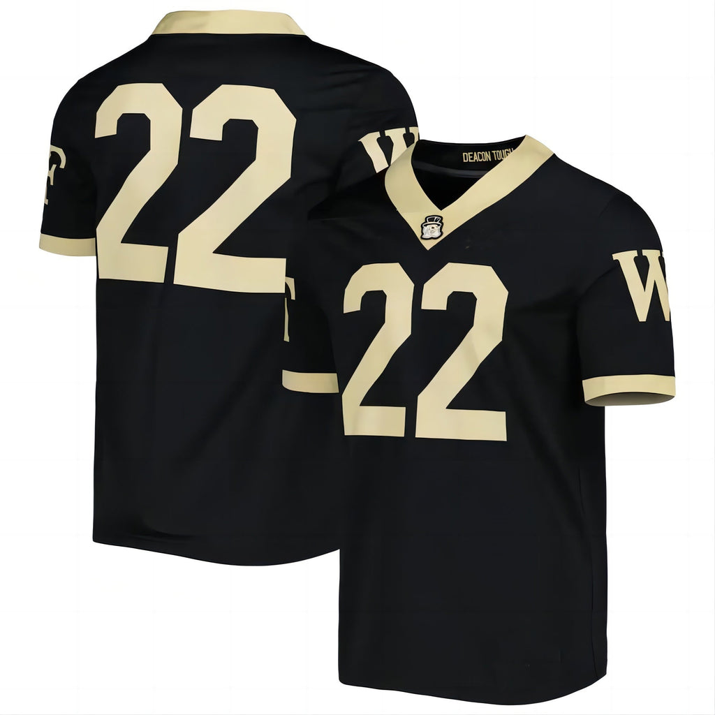 Custom #22 Black Football Shirt Top