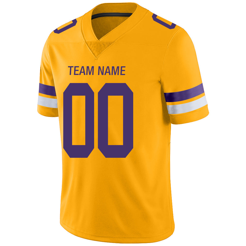 Custom Gold MIN Football Shirt Top