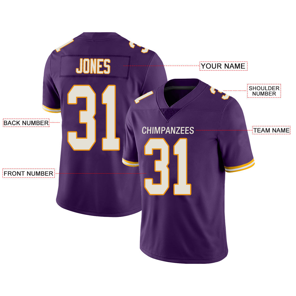 Custom Purple MIN Football Shirt Top
