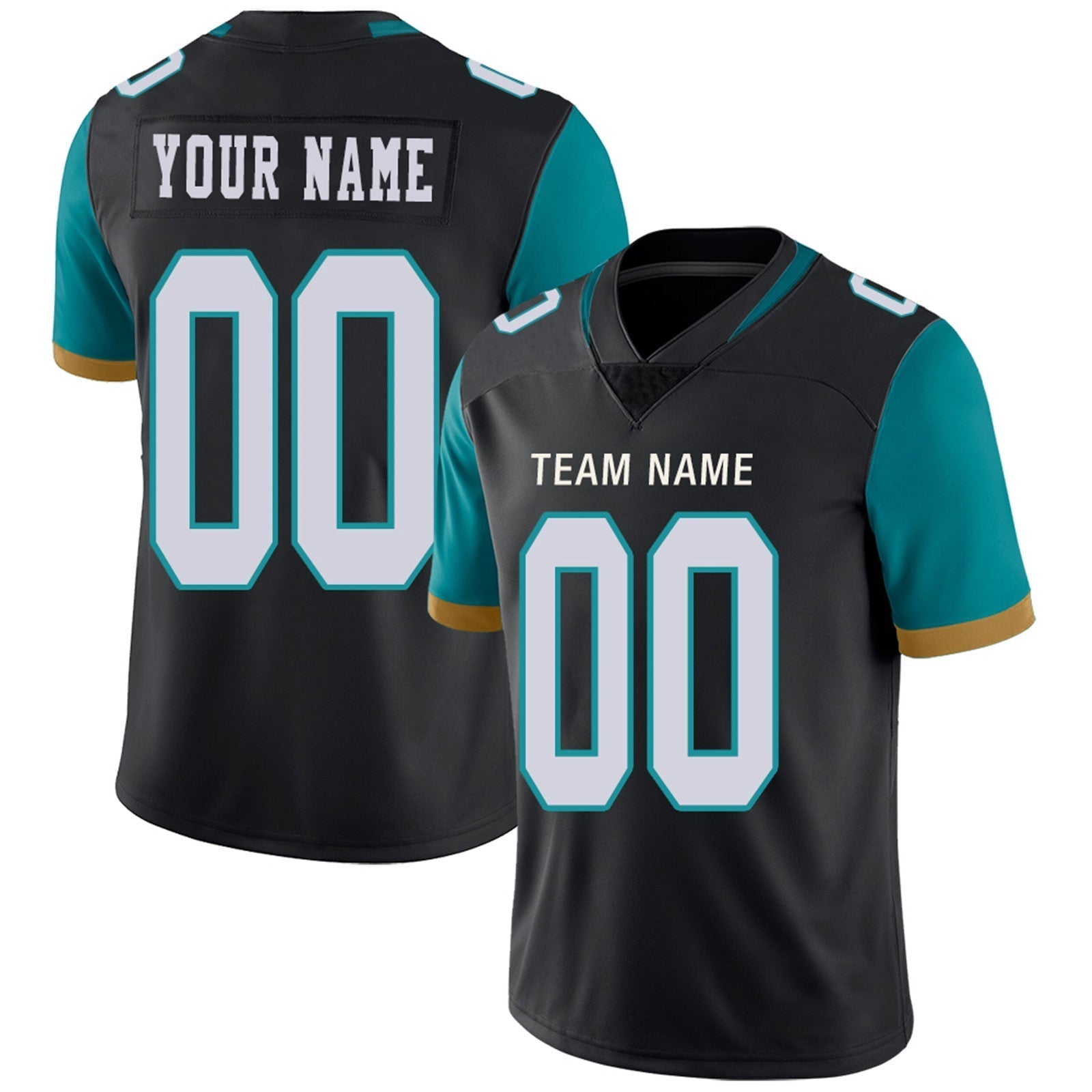 Custom Teal JAX Football Shirt Top