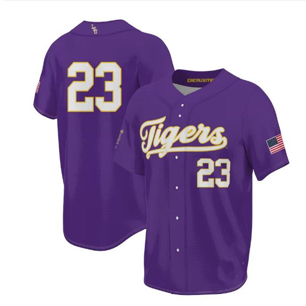 Custom #23 Purple 2023 World Series Champions DET Baseball Shirt Top