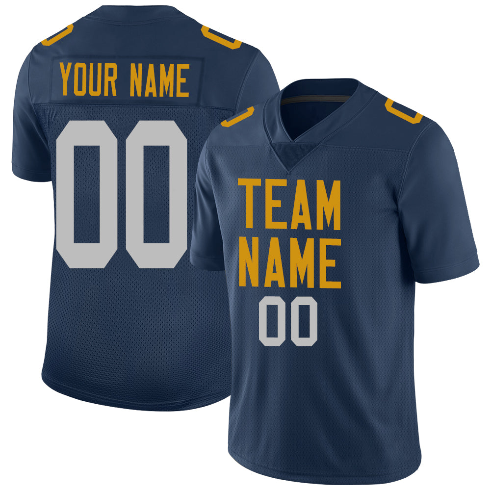 Custom Navy GB Football Shirt Top