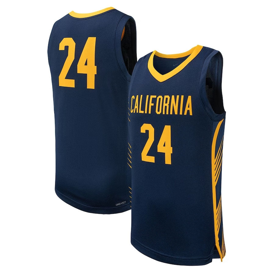 Custom #24 Navy Basketball Shirt Top