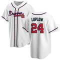 Custom #24 White ATL Baseball Shirt Top